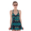 Abstract geometric design    Halter Dress Swimsuit  View1