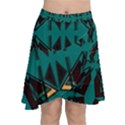 Abstract geometric design    Chiffon Wrap Front Skirt View1