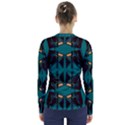 Abstract geometric design    V-Neck Long Sleeve Top View2