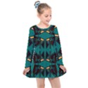 Abstract geometric design    Kids  Long Sleeve Dress View1