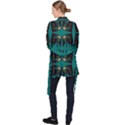 Abstract geometric design    Long Sleeve Velvet Kimono  View2