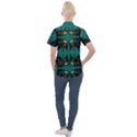 Abstract geometric design    Women s Short Sleeve Pocket Shirt View2