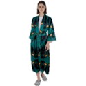 Abstract geometric design    Maxi Satin Kimono View1