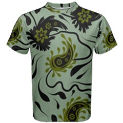 Floral Pattern Paisley Style Paisley Print   Men s Cotton Tee by Eskimos