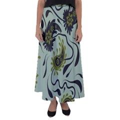 Floral Pattern Paisley Style Paisley Print   Flared Maxi Skirt by Eskimos