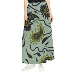 Floral Pattern Paisley Style Paisley Print   Maxi Chiffon Skirt by Eskimos