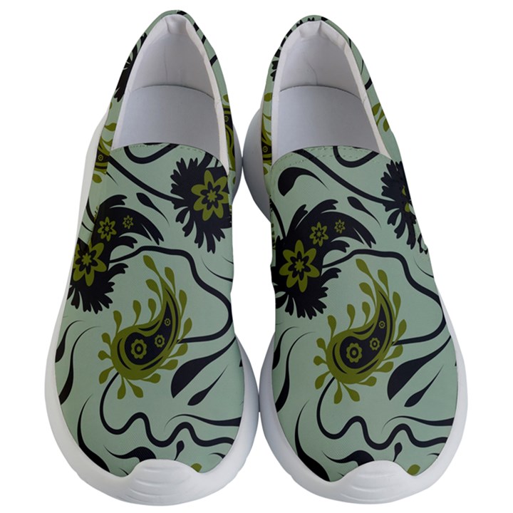 Floral pattern paisley style Paisley print.  Women s Lightweight Slip Ons