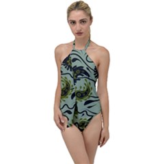 Floral Pattern Paisley Style Paisley Print   Go With The Flow One Piece Swimsuit by Eskimos