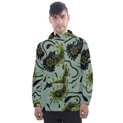 Floral Pattern Paisley Style Paisley Print   Men s Front Pocket Pullover Windbreaker by Eskimos