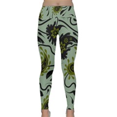 Floral Pattern Paisley Style Paisley Print   Lightweight Velour Classic Yoga Leggings by Eskimos