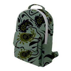 Floral Pattern Paisley Style Paisley Print   Flap Pocket Backpack (large) by Eskimos