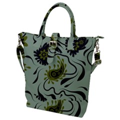 Floral Pattern Paisley Style Paisley Print   Buckle Top Tote Bag by Eskimos