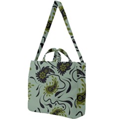 Floral Pattern Paisley Style Paisley Print   Square Shoulder Tote Bag by Eskimos