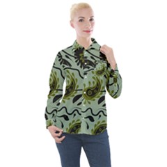 Floral Pattern Paisley Style Paisley Print   Women s Long Sleeve Pocket Shirt