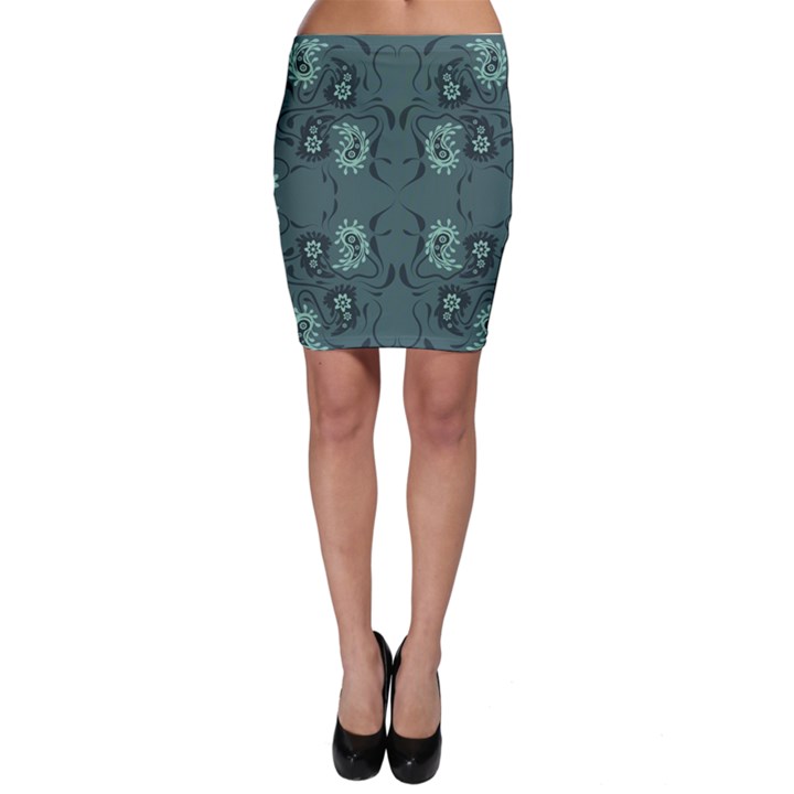 Floral pattern paisley style Paisley print.  Bodycon Skirt