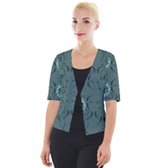 Floral Pattern Paisley Style Paisley Print   Cropped Button Cardigan by Eskimos