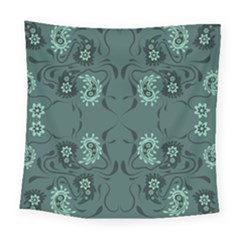 Floral Pattern Paisley Style Paisley Print   Square Tapestry (large) by Eskimos