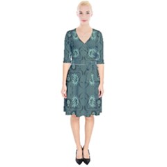 Floral Pattern Paisley Style Paisley Print   Wrap Up Cocktail Dress by Eskimos