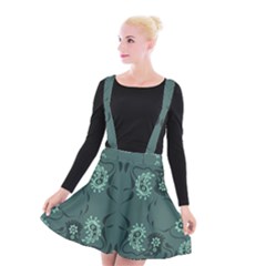 Floral Pattern Paisley Style Paisley Print   Suspender Skater Skirt by Eskimos