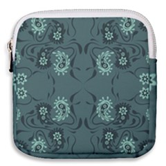 Floral Pattern Paisley Style Paisley Print   Mini Square Pouch by Eskimos