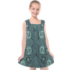 Floral Pattern Paisley Style Paisley Print   Kids  Cross Back Dress by Eskimos