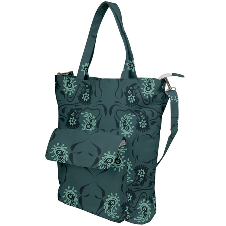 Floral pattern paisley style Paisley print.  Shoulder Tote Bag