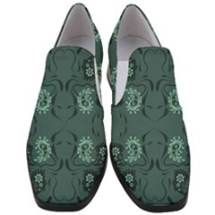 Floral Pattern Paisley Style Paisley Print   Women Slip On Heel Loafers by Eskimos