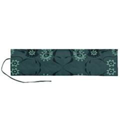 Floral Pattern Paisley Style Paisley Print   Roll Up Canvas Pencil Holder (l) by Eskimos