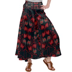 Floral Pattern Paisley Style Paisley Print   Satin Palazzo Pants by Eskimos