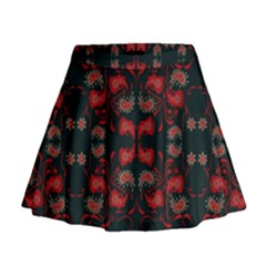 Floral Pattern Paisley Style Paisley Print   Mini Flare Skirt by Eskimos