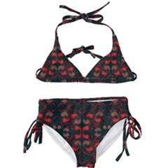 Floral Pattern Paisley Style Paisley Print   Kids  Classic Bikini Set by Eskimos