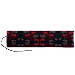 Floral Pattern Paisley Style Paisley Print   Roll Up Canvas Pencil Holder (l) by Eskimos