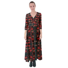 Floral Pattern Paisley Style Paisley Print   Button Up Maxi Dress by Eskimos