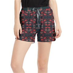 Floral Pattern Paisley Style Paisley Print   Women s Runner Shorts by Eskimos