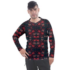 Floral Pattern Paisley Style Paisley Print   Men s Pique Long Sleeve Tee