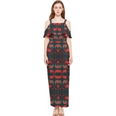 Floral Pattern Paisley Style Paisley Print   Draped Sleeveless Chiffon Jumpsuit by Eskimos