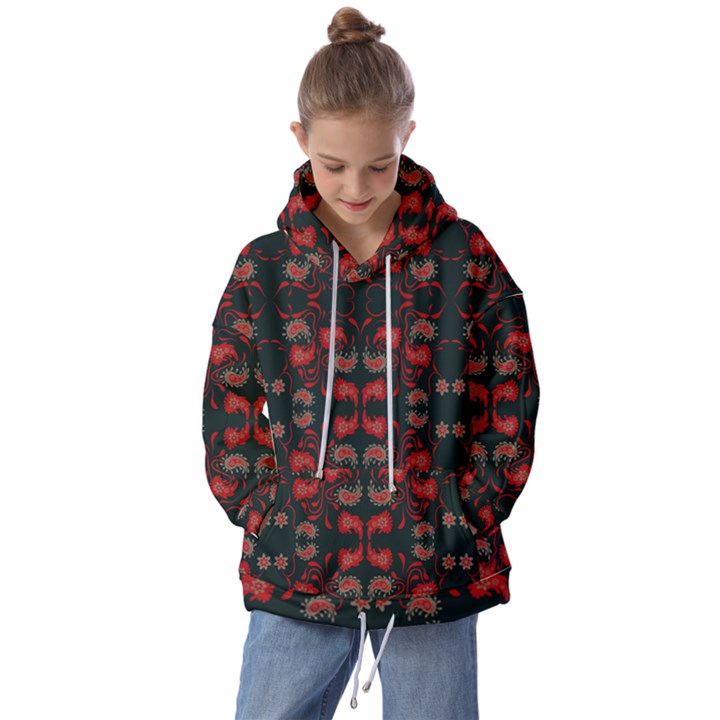 Floral pattern paisley style Paisley print.  Kids  Oversized Hoodie