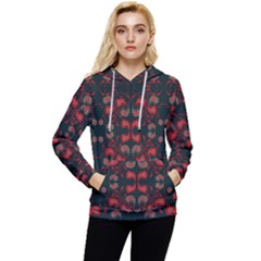 Floral Pattern Paisley Style Paisley Print   Women s Lightweight Drawstring Hoodie by Eskimos