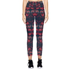 Floral Pattern Paisley Style Paisley Print   Pocket Leggings 