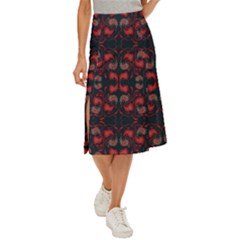 Floral Pattern Paisley Style Paisley Print   Midi Panel Skirt