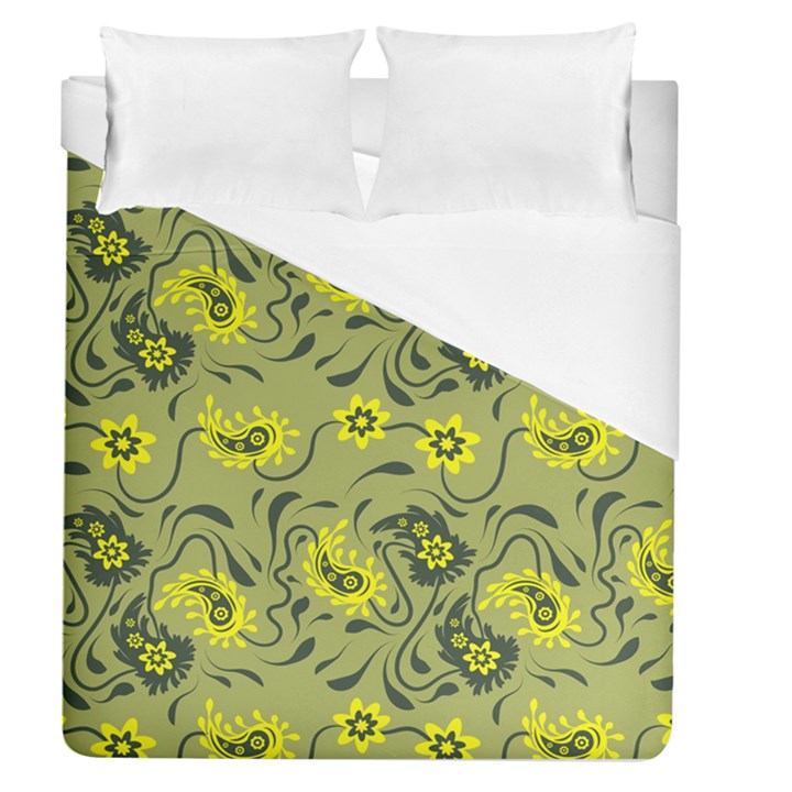 Floral pattern paisley style Paisley print.  Duvet Cover (Queen Size)