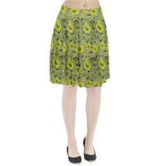 Floral Pattern Paisley Style Paisley Print   Pleated Skirt by Eskimos