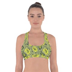 Floral Pattern Paisley Style Paisley Print   Cross Back Sports Bra by Eskimos