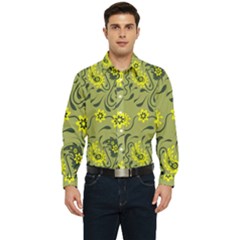 Floral Pattern Paisley Style Paisley Print   Men s Long Sleeve  Shirt