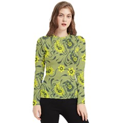 Floral Pattern Paisley Style Paisley Print   Women s Long Sleeve Rash Guard by Eskimos