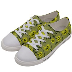 Floral Pattern Paisley Style Paisley Print   Women s Low Top Canvas Sneakers by Eskimos