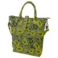 Floral Pattern Paisley Style Paisley Print   Buckle Top Tote Bag by Eskimos