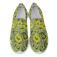 Floral Pattern Paisley Style Paisley Print   Women s Slip On Sneakers by Eskimos