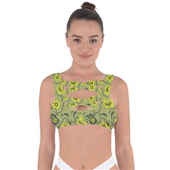 Floral Pattern Paisley Style Paisley Print   Bandaged Up Bikini Top by Eskimos