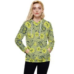 Floral Pattern Paisley Style Paisley Print   Women s Lightweight Drawstring Hoodie by Eskimos